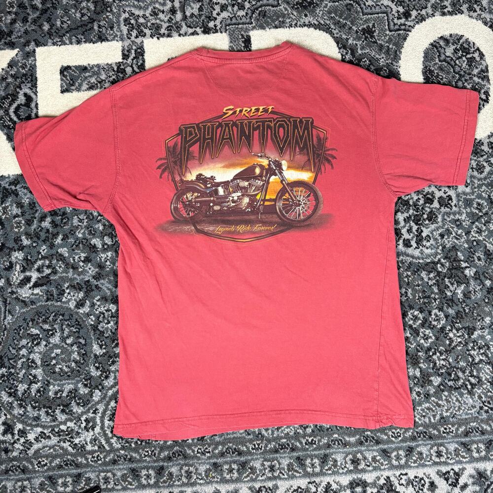 Street Phantom Shirt Size‎ XL Mens Newport Blue Motorcycle Legends Ride Forever